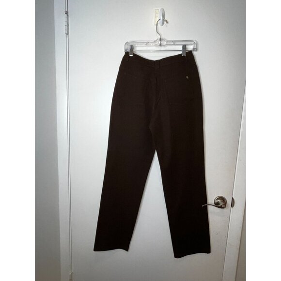 S.T John Sport Brown High Waist Straight-Leg Women's Pants Size 6 - Picture 6 of 15